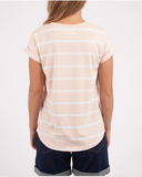 Foxwood Manly Stripe Tee - Barley Pink