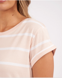 Foxwood Manly Stripe Tee - Barley Pink