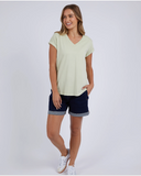 Foxwood Manly Vee Tee - Fog Green