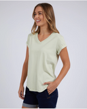 Foxwood Manly Vee Tee - Fog Green