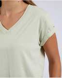 Foxwood Manly Vee Tee - Fog Green
