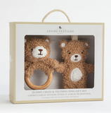 Teething Ring & Dummy Chain Gift Set - Cuddly Bear
