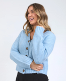 Foxwood Jensen Button Cardi - Celestial Blue