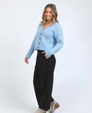 Foxwood Jensen Button Cardi - Celestial Blue