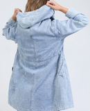 Foxwood longline Anorak - Light Blue