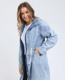Foxwood longline Anorak - Light Blue