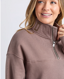 Foxwood College Zip Crew - Mocha
