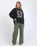 Foxwood Happiness Crew - Washed Black