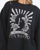 Foxwood Happiness Crew - Washed Black