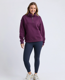 Foxwood College Zip Crew - Plum