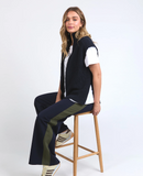 Foxwood Zip Knit Vest - Navy