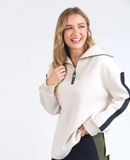 Foxwood Knit Collar Crew - Bone
