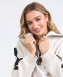 Foxwood Knit Collar Crew - Bone