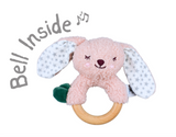 Wooden Ring Rattle - Snuggle Buddy Berry Bunny