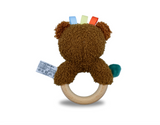Wooden Ring Rattle - Snuggle Buddy Maple Bear