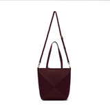 Black Caviar Renee 3 Piece Suedette Handbag - Burgundy