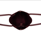 Black Caviar Renee 3 Piece Suedette Handbag - Burgundy