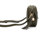 Black Caviar Indie Crossbody Bag- Dark Olive