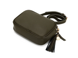 Black Caviar Indie Crossbody Bag- Dark Olive
