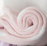 Chenille Blanket - Pink Hearts
