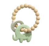 Silicone Elephant Teether - Light Sage