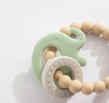 Silicone Elephant Teether - Light Sage