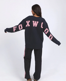 Foxwood Interval Crew - Navy/Neon Pink