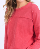Foxwood Jayne Throw on Top - Cayenne Red
