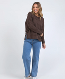 Foxwood Jayne Throw On Top - Coffee Bean