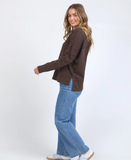 Foxwood Jayne Throw On Top - Coffee Bean