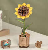 Robotime Wooden Bloom - Sunflower