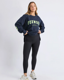 Foxwood Interval Crew - Navy / Neon Yellow