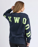 Foxwood Interval Crew - Navy / Neon Yellow
