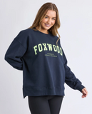 Foxwood Interval Crew - Navy / Neon Yellow