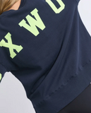Foxwood Interval Crew - Navy / Neon Yellow