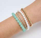 Bracelet Stack Faith - Gold/Aqua