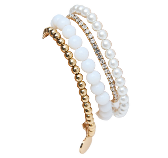 Bracelet Stack Faith - Gold/White