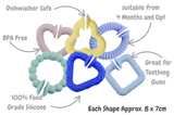 Silicone Snap & Learn Sensory Teethers