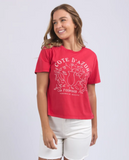 Foxwood Cote D'azur Tee - Crimson