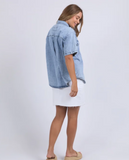 Foxwood Daisy SS Shirt - Light Blue