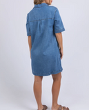 Foxwood Monte Shirt Dress - Mid Blue