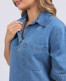 Foxwood Monte Shirt Dress - Mid Blue