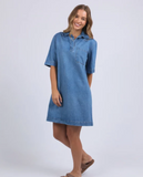 Foxwood Monte Shirt Dress - Mid Blue