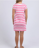 Foxwood Signature Stripe Tee Dress - Hot pink/ White