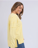 Foxwood Jayne Stripe Throw on Top - Lemon