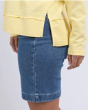 Foxwood Jayne Stripe Throw on Top - Lemon