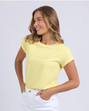 Foxwood Signature Contrast Tee - Lemon