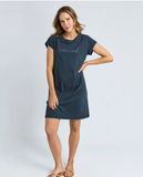 Foxwood Signature Embroidery Tee Dress - Navy