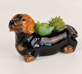 Cute Dachshund Planter Brown 8.5cm