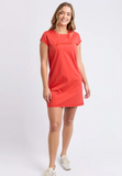 Foxwood Signature Embroidery Tee Dress - Tangelo